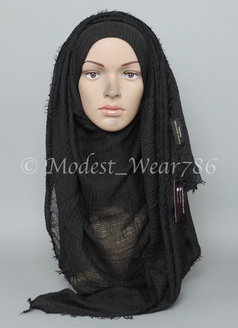Hijab Donna Viscose 170x80 Sciarpa Hijab In Viscosa Premium Maxi - Foto 6