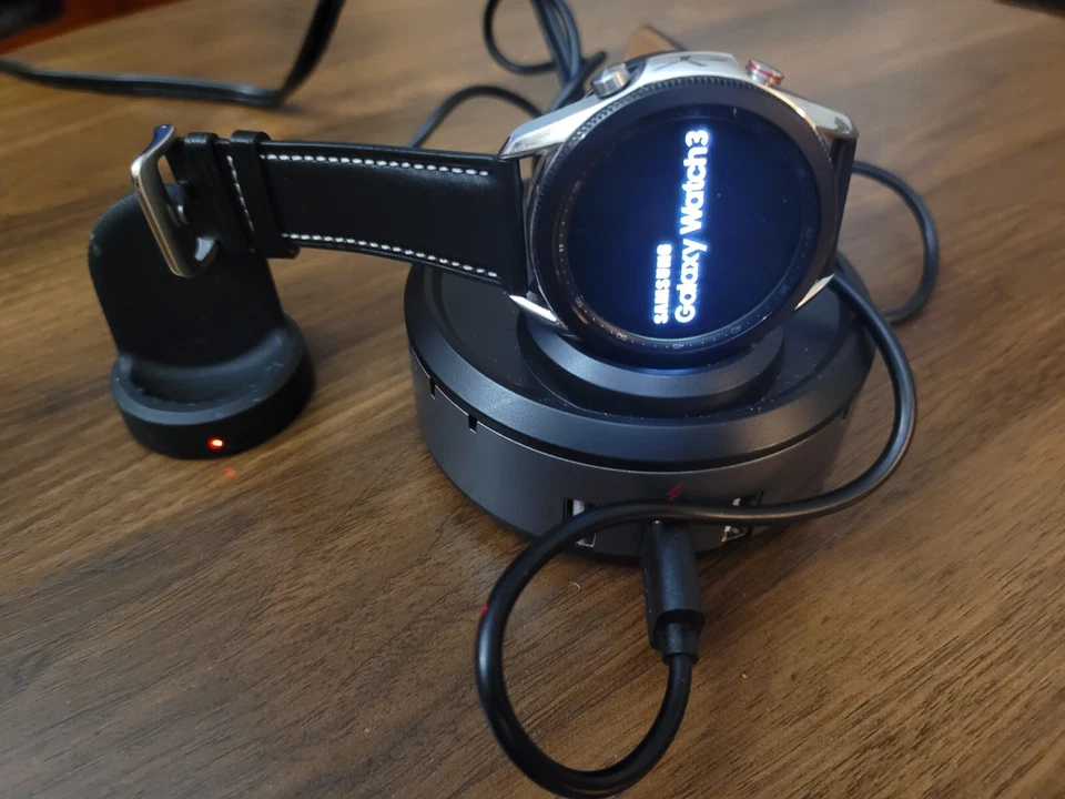 Samsung  Galaxy Watch 3 Black Leather Strap (Pre Owned) In Excellent Condition.  - Image 3 of 4