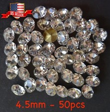 50 pcs 4.5mm Round Foil Back Crystal Rhinestone Jewerly Repair Artwork Craft