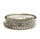 14k white gold .98ct VS1 H princess diamond anniversary cluster ring 3.7g size 7 — photo 1