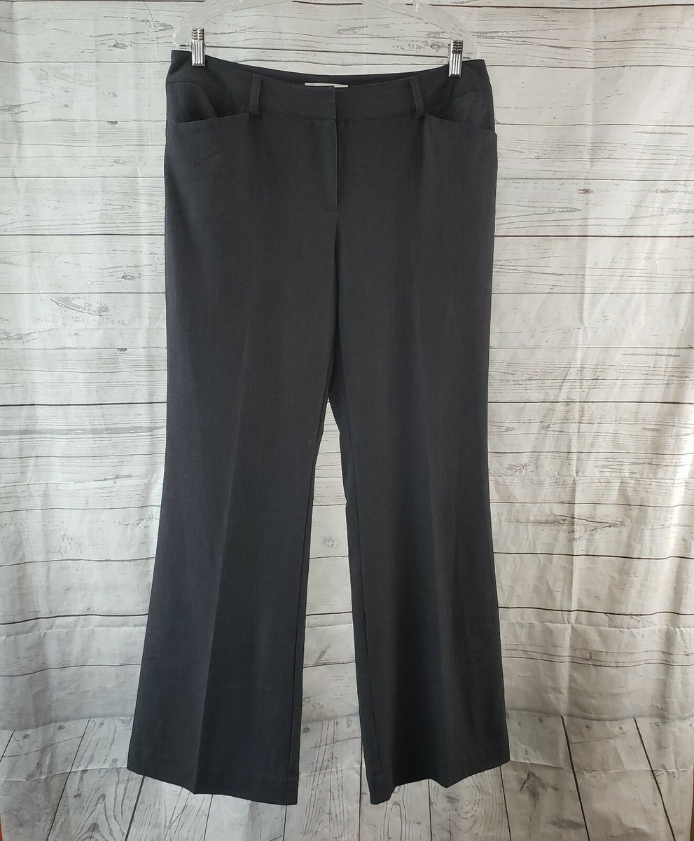 Chicos Womens Trouser Pants Sz 10 Gray Mid Rise Polyester Blend