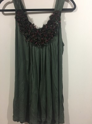 West Kel  ...Olive Green Tunic Top Size Large
