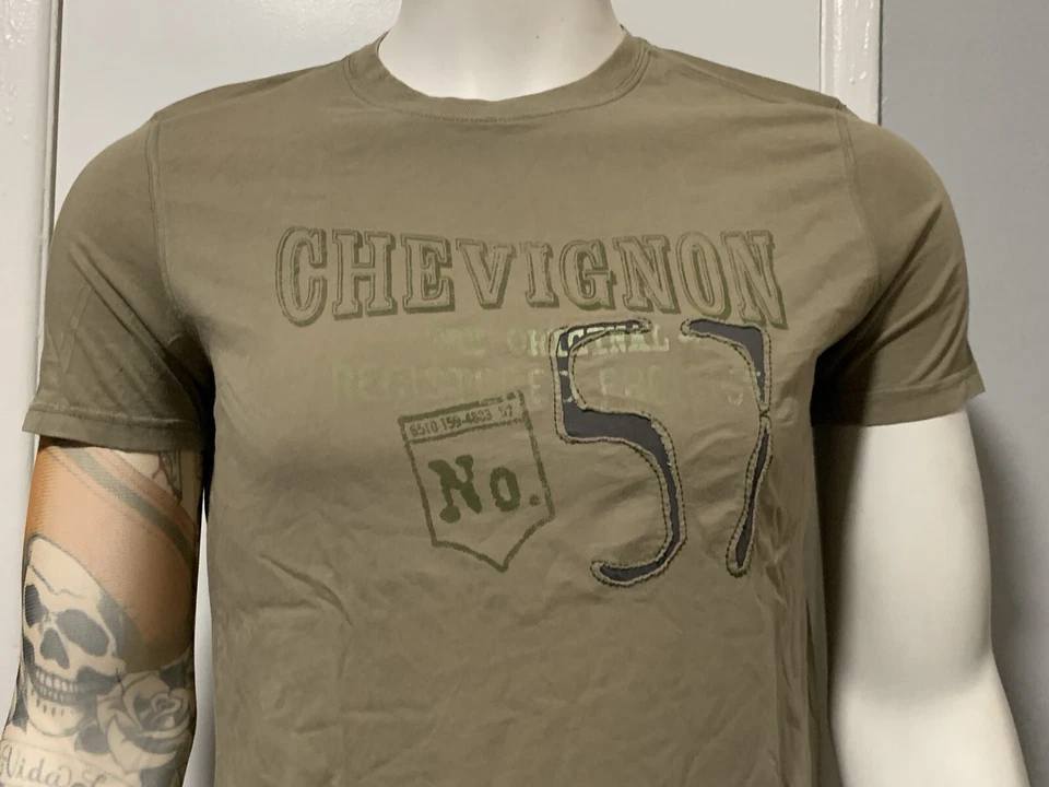 Chevignon Men's  Beige T-Shirt. Sz. M - Image 2 of 4