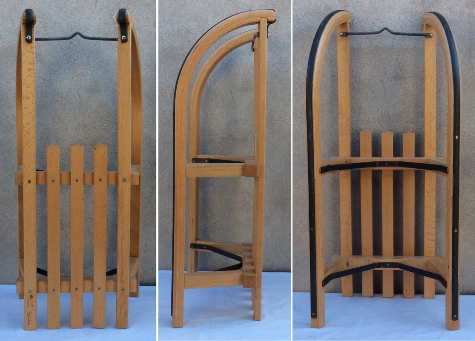 LUGE EN BOIS - DAVOSER - NO SKI - SPORT HIVER - CHALET - ANCIEN - VINTAGE - Photo 2/2