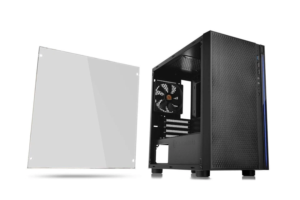 Thermaltake Versa H18 Tempered Glass Black Spcc Micro ATX Gaming Computer Cas... - Image 2 of 4