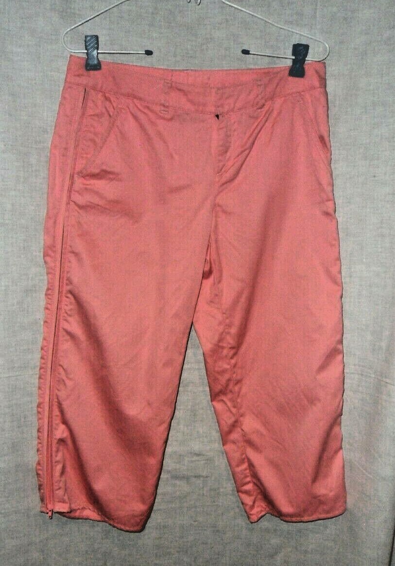 Bermuda Pants size 8 Side Zippers Cotton W pink | eBay