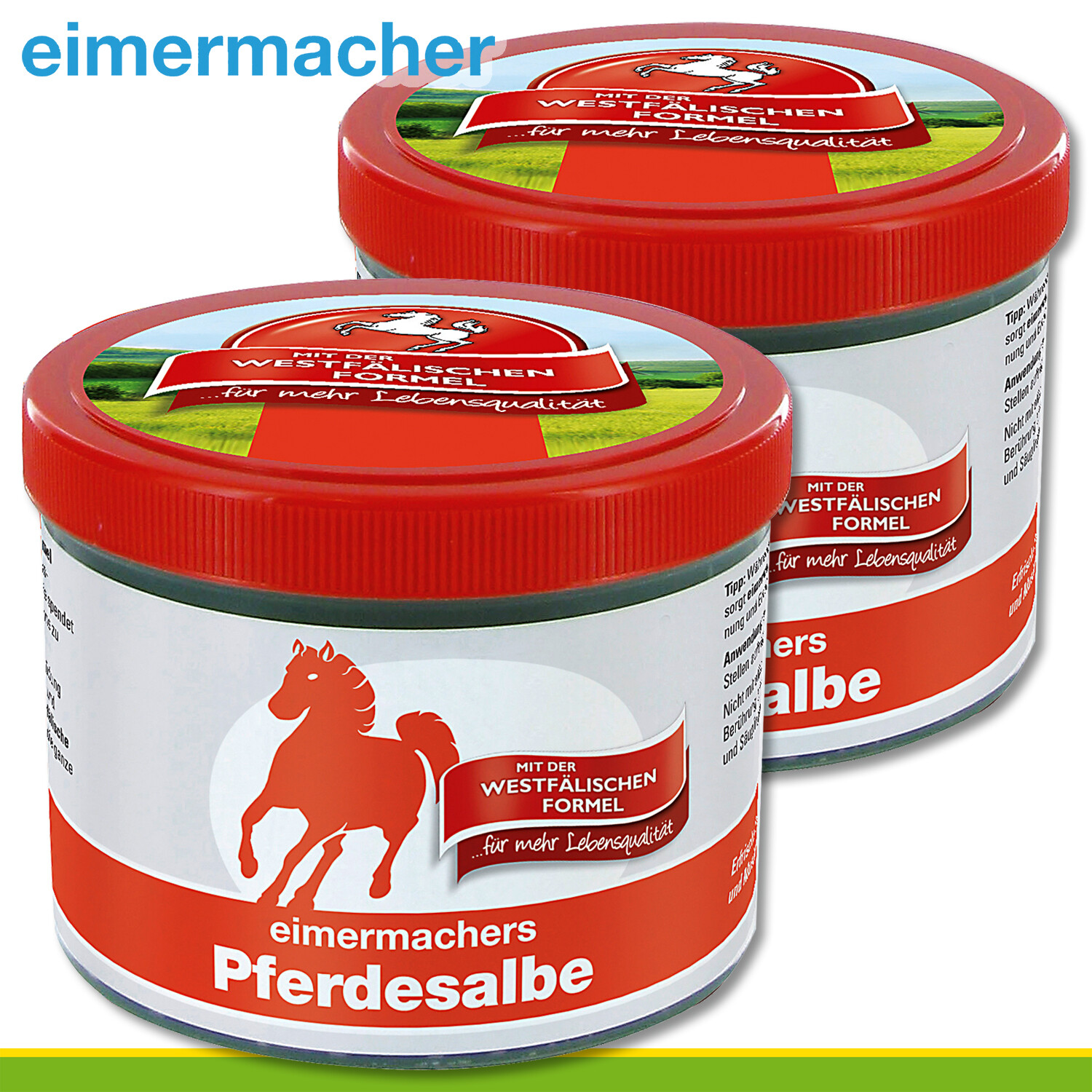 Kerbl 2x 500ml eimermachers Pferdesalbe Muskulatur Sehnen Sport Erschöpfung