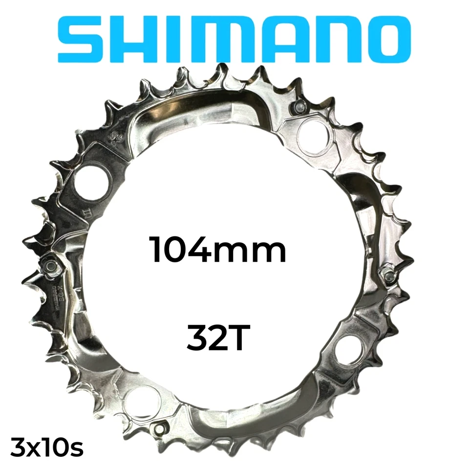 Shimano Deore FC-M532 Bicicletta Manovella MTB Ricambio Medio Corona 104 32T - Immagine 2 di 4