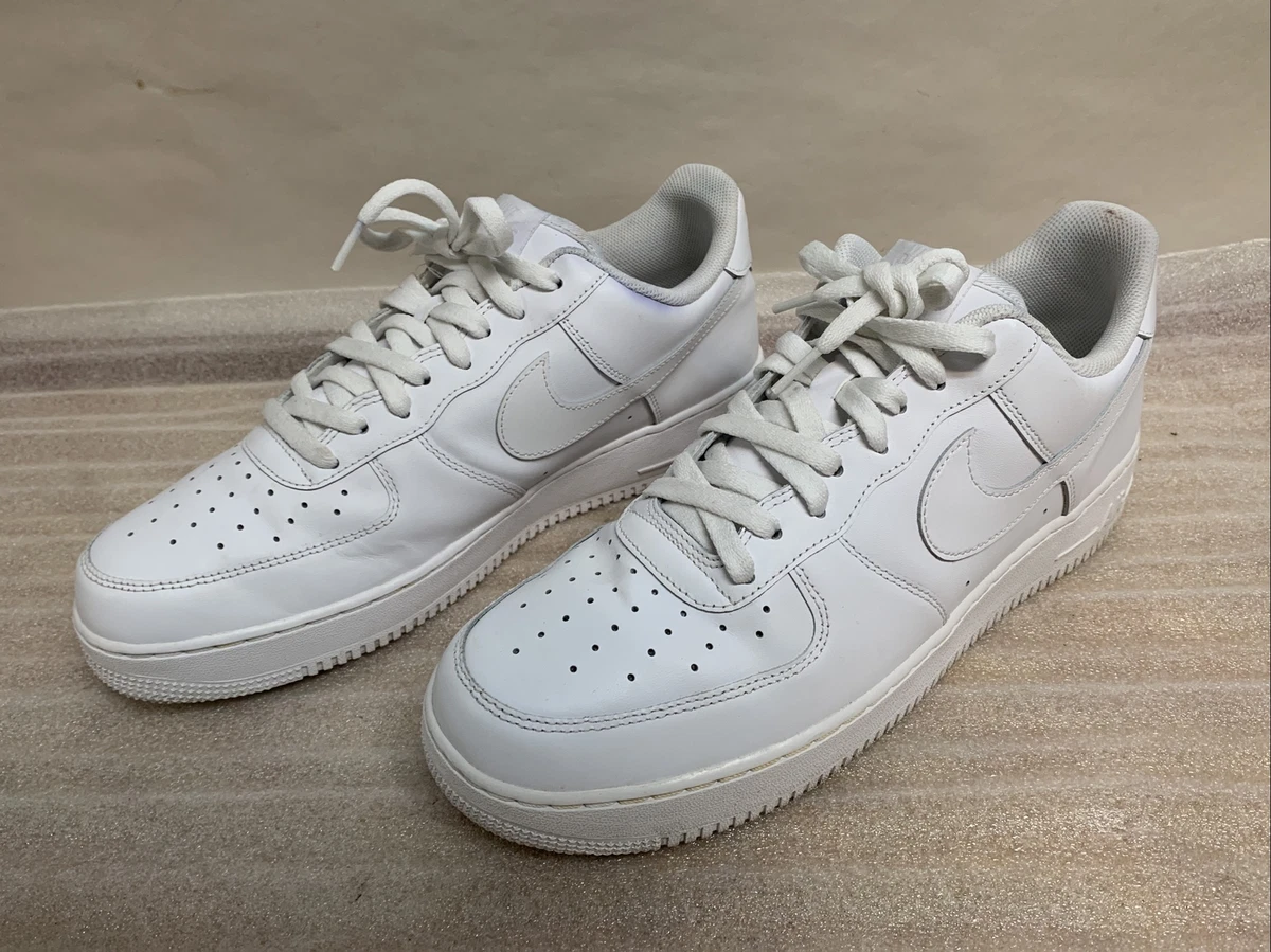 Nike Air Force 1 Shoes Triple White Classic Low Trainer Sneakers Men's Size  13