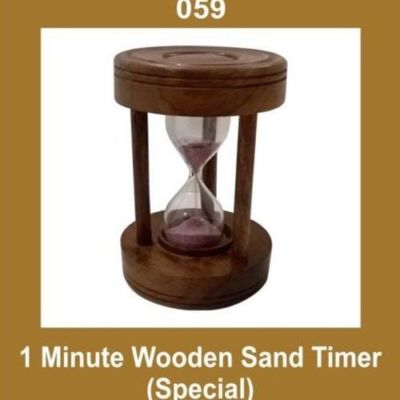 Neu Vintage 1 Minute Holz Sandglas Sand Timer Maritim Dekor