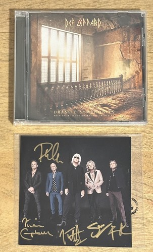 Def Leppard Drastic Symphonies CD SIGNED UK EXCLUSIVE FULLBAND AUTOGRAPH PICTURE - Picture 5 of 5