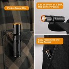 EverBrite 600 Lumens Pocket Flashlight, 90 Degree Tactical Pen Light with Mag...