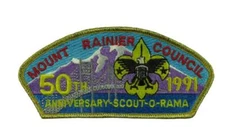 Mount Rainier Tacoma, WA 1948-1993 1991 Scout-O-Rama CSP GMY Bdr (BHP815)