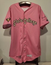 GAME WORN ASHLEY PONCE 2011 STATE COLLEGE SPIKES BASEBALL JERSEY 46
