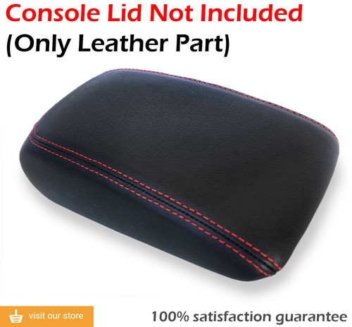 Center Console Lid Armrest Cover PVC Leather for Audi A3 2015-2020 Red Stitch - Picture 2 of 9