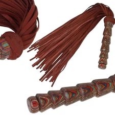 Genuine Nubuck Leather Spanking Flogger 50 Thick Tails with Handmade