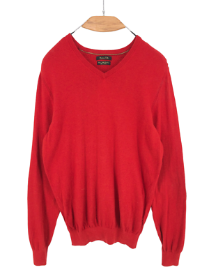 Massimo Dutti Herren Baumwolle Seide Kaschmir Pullover GRÖSSE S