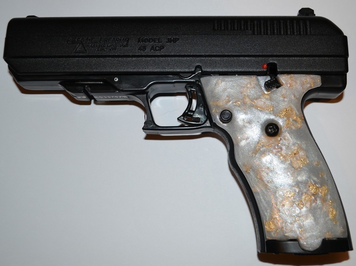 HI Point JCP-40 / JHP-45 pistol grips pearl with gold leaf