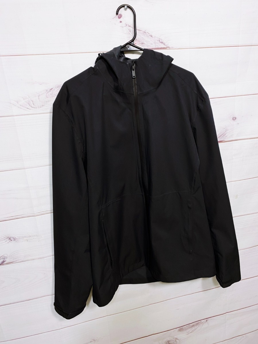 Mercer + Mettle Mens Hooded Jacket Size XL Black Full Zip Long