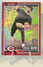 Marketplace image: 2026 Topps Chrome Logofractor Chase Burns RC Rose Gold Superfractor 1/1 Reds