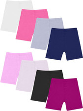 8 Pack Girls Bike Cartwheel Shorts Toddler under Dress Dance Short Kids Safety S