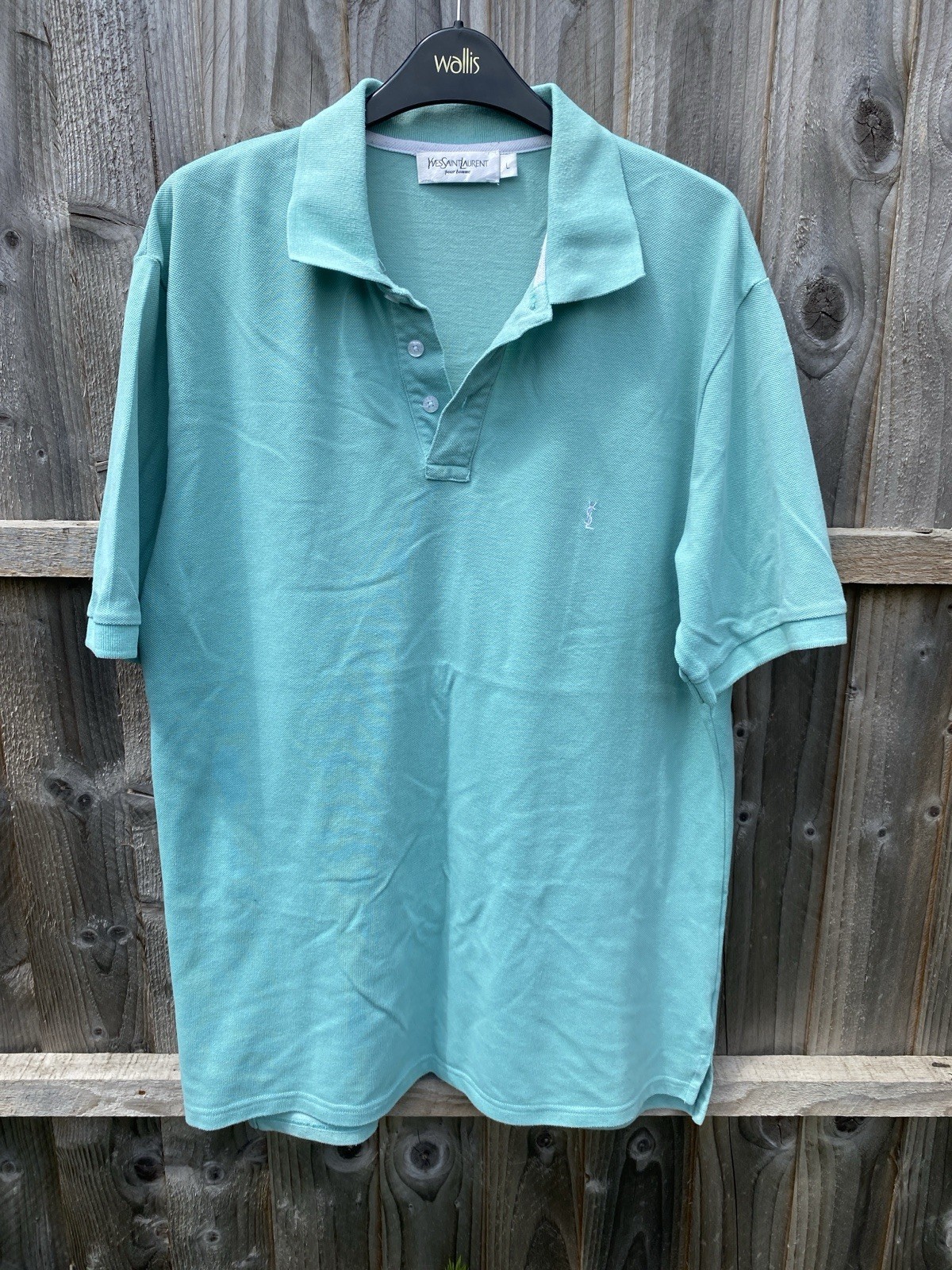 Polo uomo Yves Saint Laurent verde taglia large