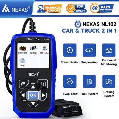Heavy Duty Truck Code Reader NEXAS NL102 Diagnostic Scanner All Systems Diesel
