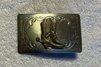 Cowboy Boot Belt Buckle, Boots Spin Around While You Dance, Unique, Made In USA