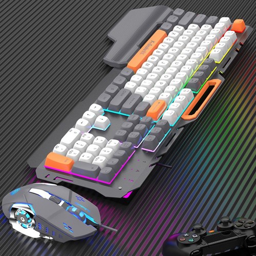 Gaming 108 Keys Wired Keyboard And Mouse Suit RGB Atmosphere Lamp Desktop PC - Afbeelding 6 van 16
