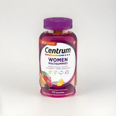Centrum MultiGummies Women's Multivitamin 170 Count Assorted Fruit Flavors
