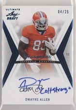 2012 Ultimate Leaf Draft Blue Inscriptions 4/25 Dwayne Allen #DA1 Auto 0s3