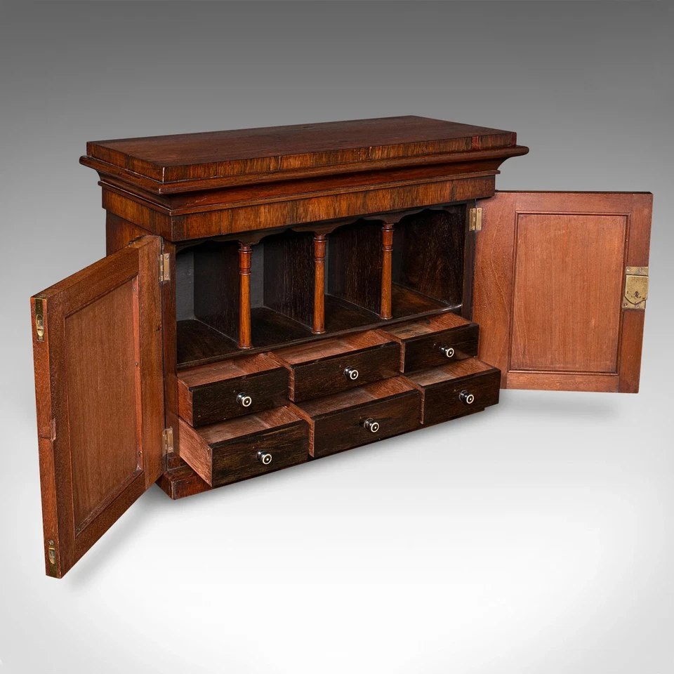 Antique Bachelor's Book Cabinet, English, Tabletop Repository, William IV, 1835 - Image 2 of 4
