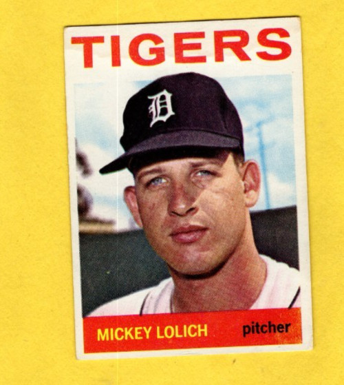 1964 Topps Mickey Lolich ROOKIE #128 Detroit Tigers VERY GOOD FREE SHIPPING
