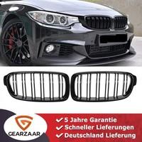 Grill KüHlergrill Nieren Schwarz Glanz FüR BMW 3Er F30 F31 11-19 Doppelsteg