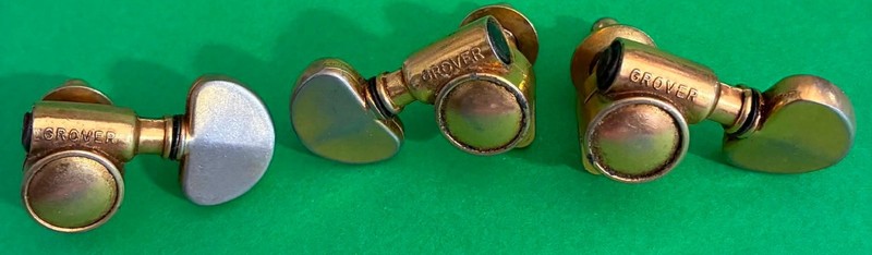 Grover Rotomatic tuitar tuning machine head Single gold-plated (3) Vintage