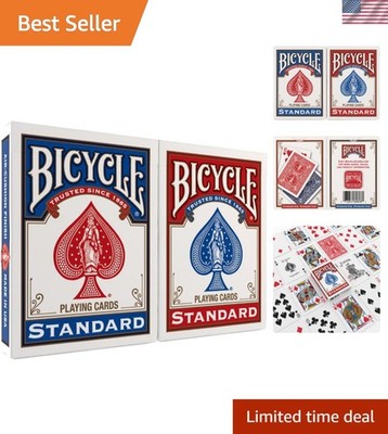 Timeless Red & Blue Playing Cards - Perfect for Poker and Family Game Nights
