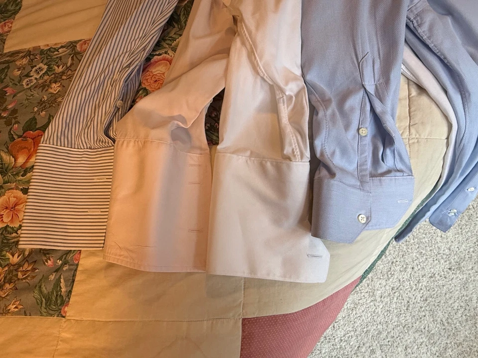 4 МУЖСКИЕ РУБАШКИ: (3) от Holland & Sherry, (1) от Pink, London - размер 17/35 - Изображение 3 из 4