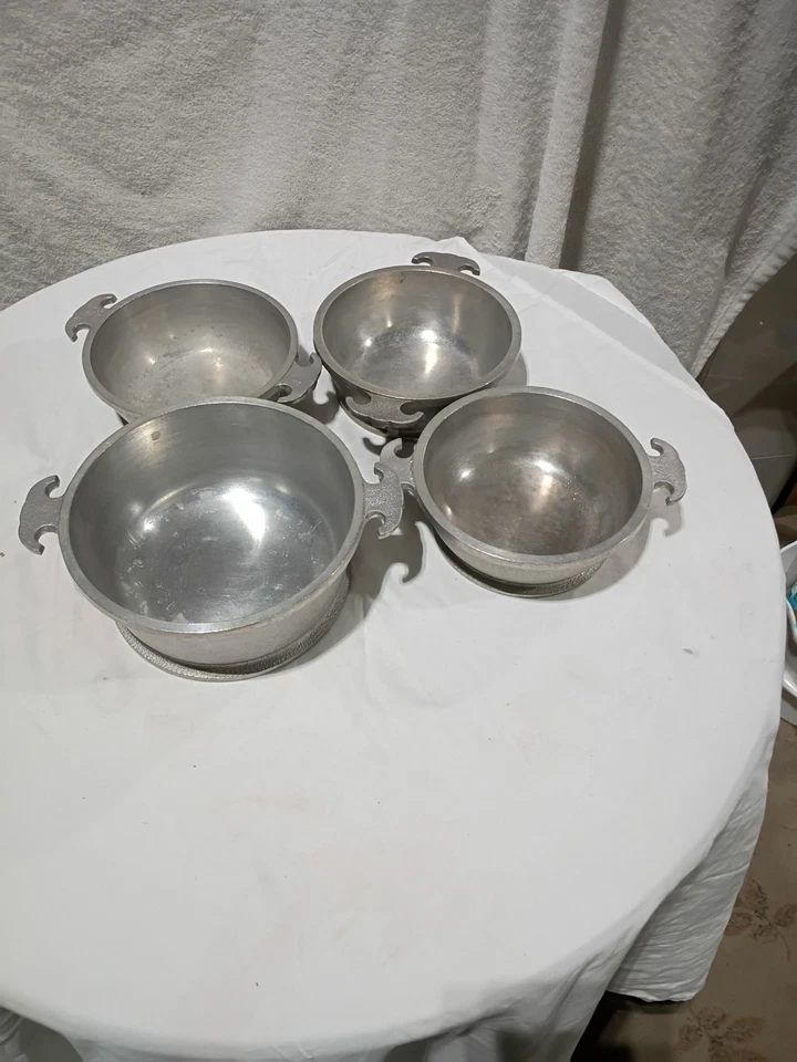 Lote de 4 utensilios de cocina de aluminio Guardian Service vintage sin tapas Foto 2 de 4