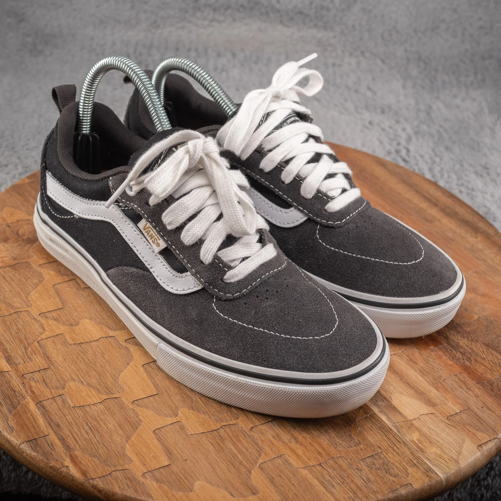 Vans Men's 7/Womens 8 Kyle Walker Twill Raven Suede Grey Black White-VN0A5JIE87C