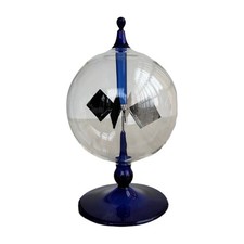 4 Blades Rotating Glass Windmill Solar Powered Crookes Radiometer Light2051