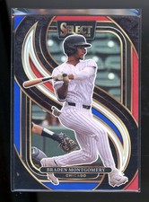 2025 Panini Select Premier Level Braden Montgomery #125 Red & Blue Prizm /249 Rc