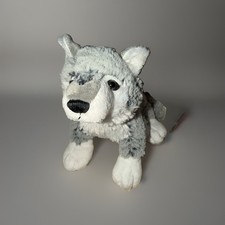 GANZ Webkinz Grey Wolf Plush HM358 Retired Stuffed Animal NO CODE