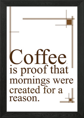 Kaffee Zitat Kunst Beweis Gerahmtes Wandbild Poster Leinwanddruck Bild