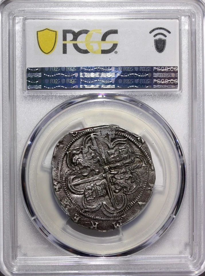 SPAIN Philip II(1556-1588) SD Silver 4 Reales Seville PCGS AU55 TOP GRADED C-573 - Image 3 of 4