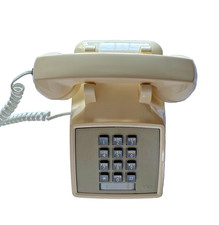 Vtg AT T 100 Beige Push Button Corded Landline Desk Phone CS2500DMGF