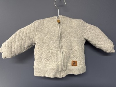 Simple Joys by Carter s 18M Gray Quilted Sherpa Lined Hoodie Small Yet Mighty