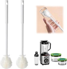 Silicone Bottle Brush with Long Handle, 360 Flexible Soft Bristle, for Narro...