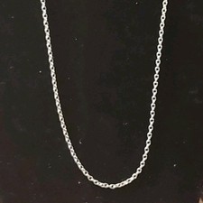 925 Italy Sterling Silver Cable Chain Necklace Pre-owned 24 in