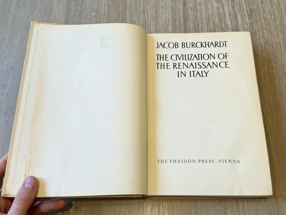 Civilization of Renaissance in Italy by Jacob Burckhardt 1944 HC/Austria Print - Image 2 of 4