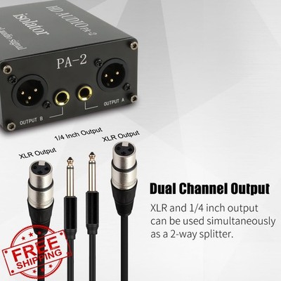 happymusic Hum Eliminator Ground Loop Isolator XLR 1/4